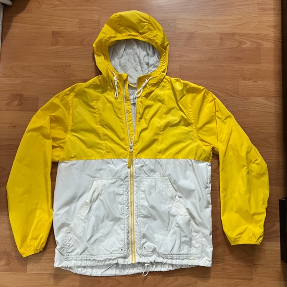 L.O.G.G. by H&M Men's Hooded Windbreaker White and Yellow Size Large - Picture 16 of 16